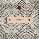"zigzag" - Weekender in Mocha by Miranda Mol - Tag Detail