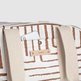 "Taos - Rust" - Weekender in Rust by Anna Elder - Fabric Detail