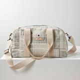 "Sketchy Plaid" - Weekender in Pencil by Katie Wahn - Weekender