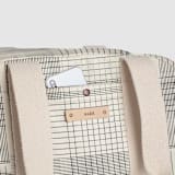 "Sketchy Plaid" - Weekender in Pencil by Katie Wahn - Fabric Detail