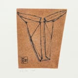 "Folded Cow Head 1 Pastel" - Original Drawings in multicolorassorted-colors by Dana Williamowsky