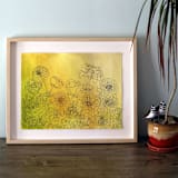 "spring to summer" - Original Drawings in yellow by Janie Allen