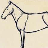 "Standing Horse Cream Pastel" - Original Drawings in multicolorassorted-colors by Dana Williamowsky