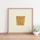 "Folded Cow Head 4 Pastel" - Original Drawings in multicolorassorted-colors by Dana Williamowsky