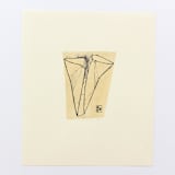 "Folded Cow Head 3 Pastel" - Original Drawings in multicolorassorted-colors by Dana Williamowsky