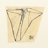 "Folded Cow Head 3 Pastel" - Original Drawings in multicolorassorted-colors by Dana Williamowsky