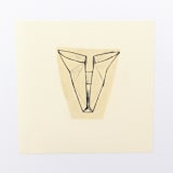 "Folded Cow Head 6 Pastel" - Original Drawings in multicolorassorted-colors by Dana Williamowsky