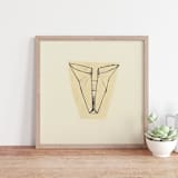 "Folded Cow Head 6 Pastel" - Original Drawings in multicolorassorted-colors by Dana Williamowsky