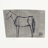 "Standing Horse Charcoal Pastel" - Original Drawings in multicolorassorted-colors by Dana Williamowsky