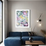 "Shy as a Fox I" - Original Painting in multicolorassorted-colors by Sarah Mankin