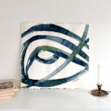 "Eye of the Plant Cell" - Original Painting in blue by Mary Gaspar