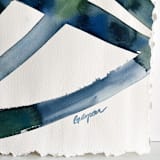 "Eye of the Plant Cell" - Original Painting in blue by Mary Gaspar