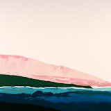 "Pink Seascape Series" - Original Painting in multicolorassorted-colors by Caryn Owen
