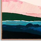 "Pink Seascape Series" - Original Painting in multicolorassorted-colors by Caryn Owen