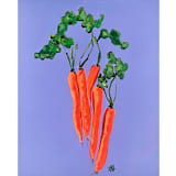 "Carrots" - Original Painting in purple by Nicole Simms