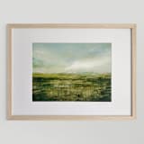 "Wide Open Spaces" - Original Painting in green by Stacy Kron
