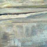 ""Satin Start" Original Framed Oil Painting" - Original Painting in blue by Mary Hills Powell