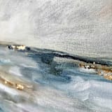 "Le Eclat II Original Oil Painting" - Original Painting in blue by Nicoletta Savod