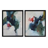 "Neva Flows" - Original Painting in green by Wendy Keller