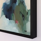 "Neva Flows" - Original Painting in green by Wendy Keller