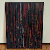 "Flux" - Original Painting in gray by Carrie Cantwell