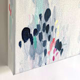 "'Garden Walk I' original painting" - Original Painting in blue by Holly Whitcomb