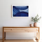 "Flow Waves" - Original Painting in blue by Danushka Abeygoda