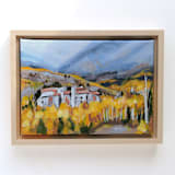 "Mountain Village Aspens - Telluride Colorado" - Original Painting in yellow by Weronika Zubek