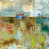 "Horizon Beyond The Door" - Original Painting in blue by Jon Leafstedt