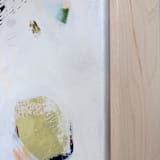 "Making Notes | 11" x 14" framed original mixed-media painting on canvas" - Original Painting in multicolor by Kayla King