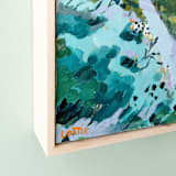 "Behind the House" - Original Painting in green by Lottie Aldarwish