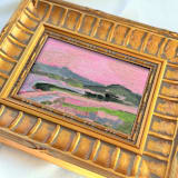 "Hudson River in Pink" - Original Painting in pink by Green Barn Studio