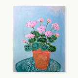 "Lace & Flowers No. 2" - Original Painting in multicolor by Lottie Aldarwish