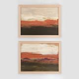 "Saffron Earth No. 1 and No. 2 - Original Set" - Original Painting in brown by Julia Contacessi