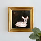 "Enchanted Deer 2" - Original Painting in brown by Teju Reval