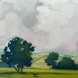 "Fresh Fields" - Original Painting in green by Stephanie Goos Johnson