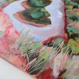 "River Chama 18x24 Unframed" - Original Painting in pink by Weronika Zubek