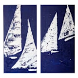 "Cloud Chaser" - Original Painting in blue by Kathryn Kelly