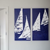 "Cloud Chaser" - Original Painting in blue by Kathryn Kelly