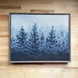 "Midnight Veil I" - Original Painting in blue by Holly Whitcomb