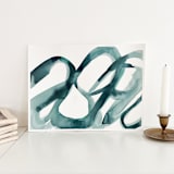 "Seaglass Walk" - Original Painting in green by Mary Gaspar