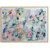 "“Too Many Miles Between Us” - Original Abstract Acrylic Painting (36” X 48”)" - Original Painting in green by Sarah Mankin