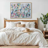 "“Too Many Miles Between Us” - Original Abstract Acrylic Painting (36” X 48”)" - Original Painting in green by Sarah Mankin