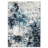 "Snow Ski Mountain | Abstract Art on Canvas" - Original Painting in blue by Carmen Guedez