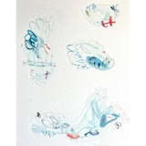 "let it fall apart" - Original Painting in blue by tina johnson