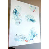 "let it fall apart" - Original Painting in blue by tina johnson