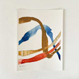 "Primary Threads" - Original Painting in multicolorassorted-colors by Mary Gaspar