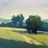 "Walk the Lower Field" - Original Painting in white by Stephanie Goos Johnson
