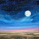 "Moonlit" - Original Painting in blue by Nicole Walsh