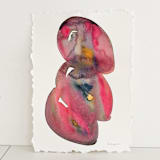 "Totem" - Original Painting in pink by Mary Gaspar
